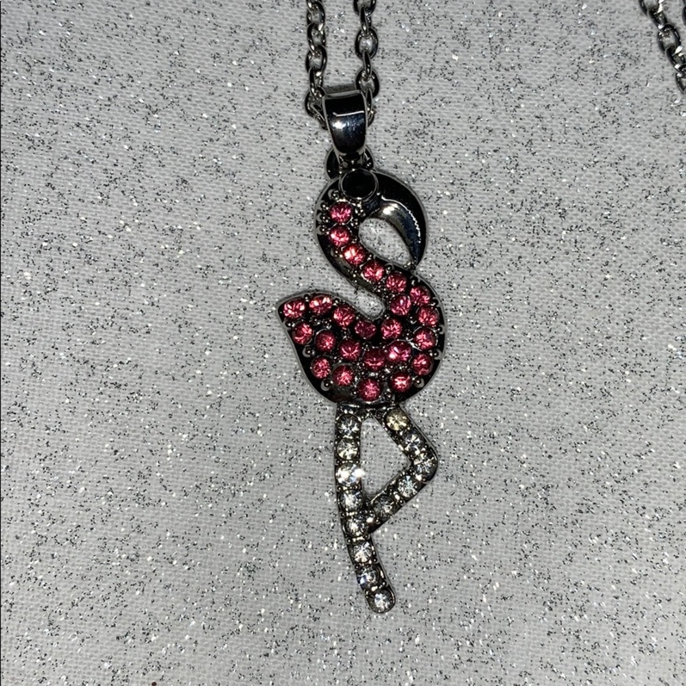 Pink flamingo necklace